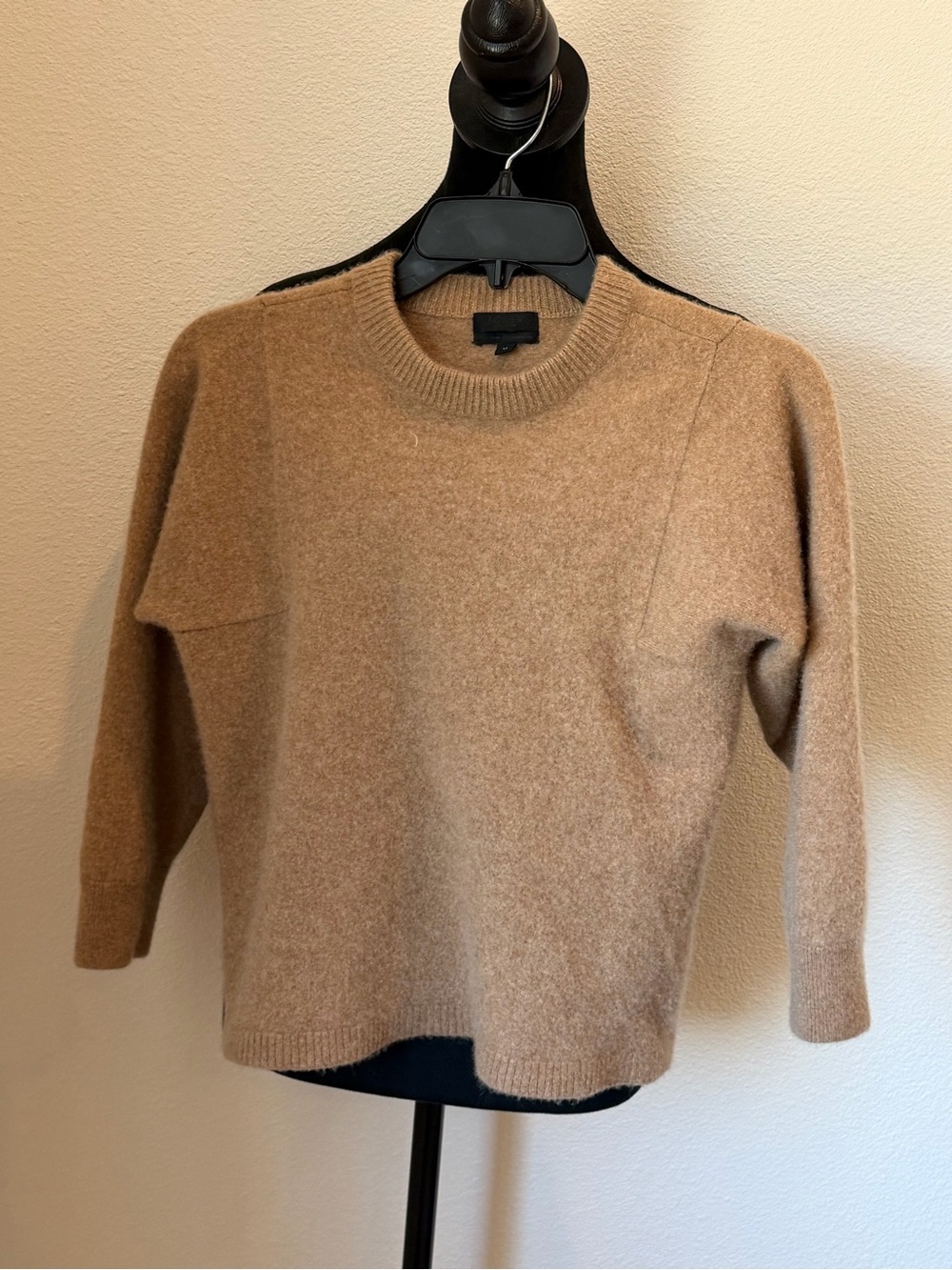 J.Crew Collection Italian Cashmere Women's Crewneck Sweater in Camel Heather